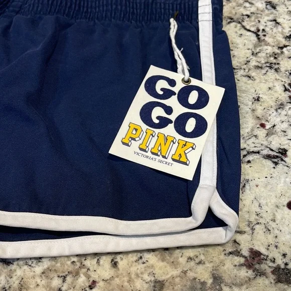 Victoria’s Secret Pink Womens Twill Shorts Navy Various Sizes - Picture 2 of 6